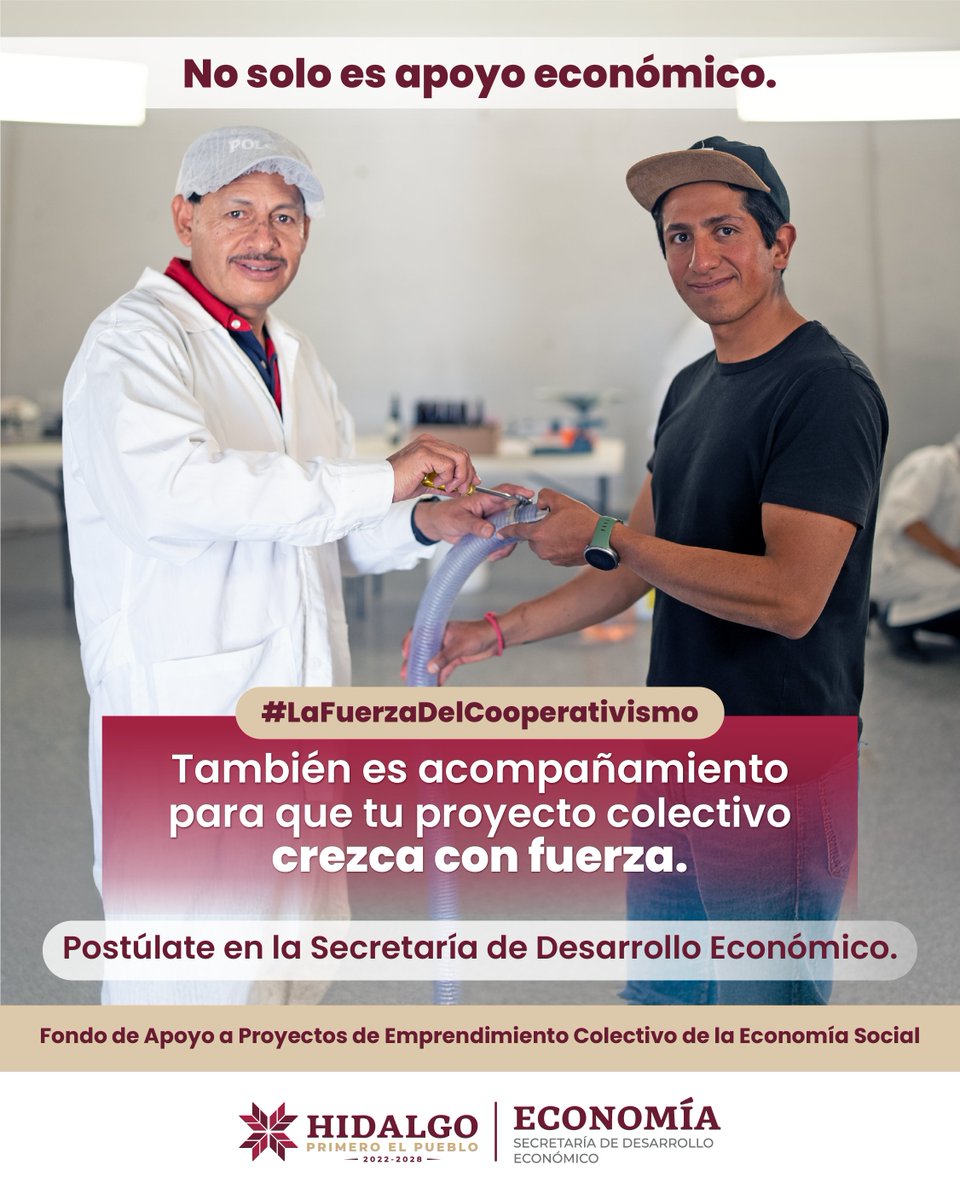 CronicaHidalgo's tweet image. El Fondo de Apoyo a Proyectos de Emprendimiento Colectivo de la Economía Social abre su convocatoria para respaldar los proyectos de Sociedades Cooperativas.
Recibe recursos para hacerlo crecer.
@SedecoHidalgo
771 688 6026 ext. 160
sedeco.hidalgo.gob.mx