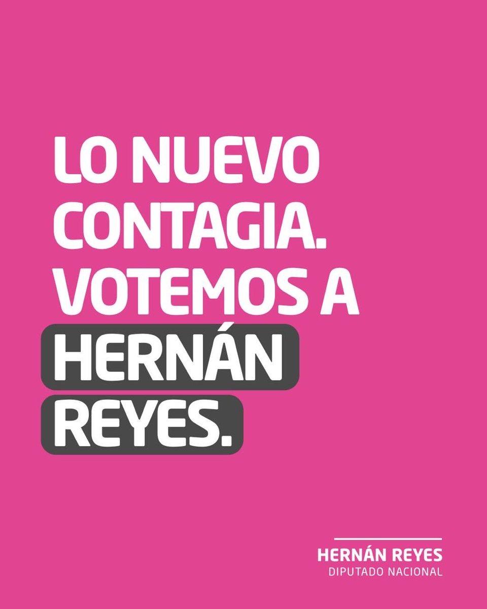 Para estas elecciones yo ya decidí mi voto: <a href="/HernanLReyes/">Hernán Reyes</a> Diputado Nacional <a href="/ccari_ok/">Coalición Cívica ARI</a> #HagamosFuturo