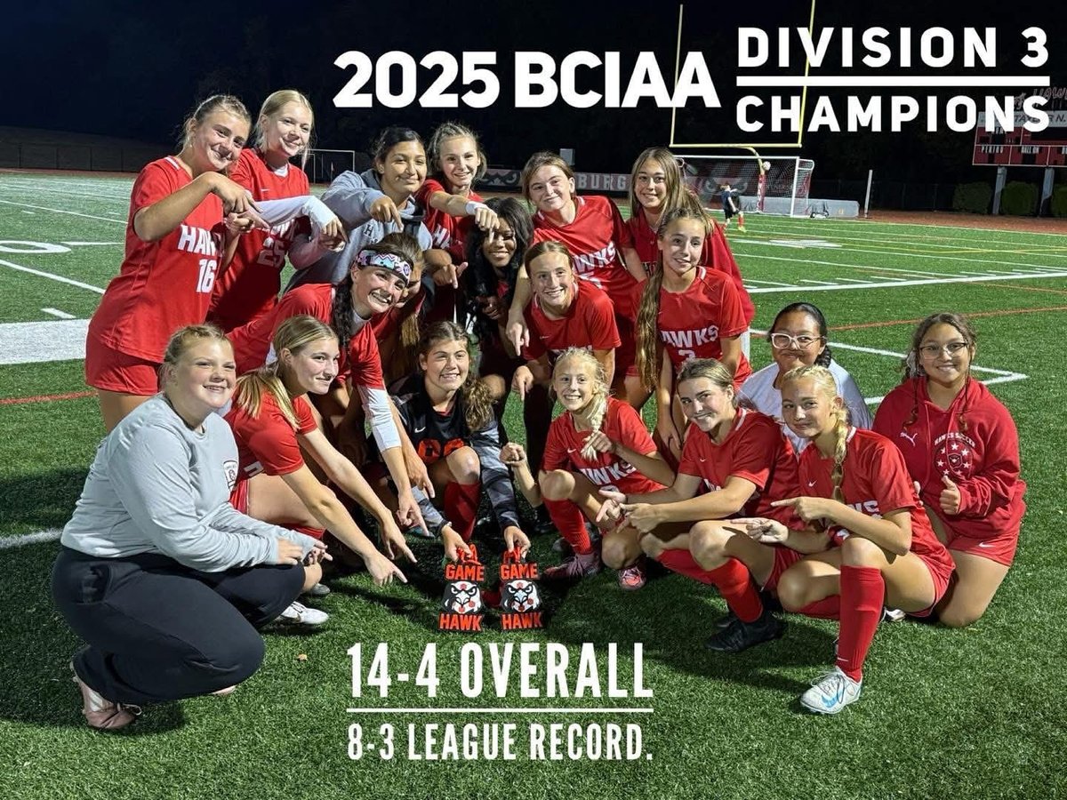 HawkNationSoc's tweet photo. Congrats to our girls! So proud of them. Keep the momentum going in playoffs.

HAWK PRIDE

🦅 ⚽️ t https://t.co/B9EpGrPA0x