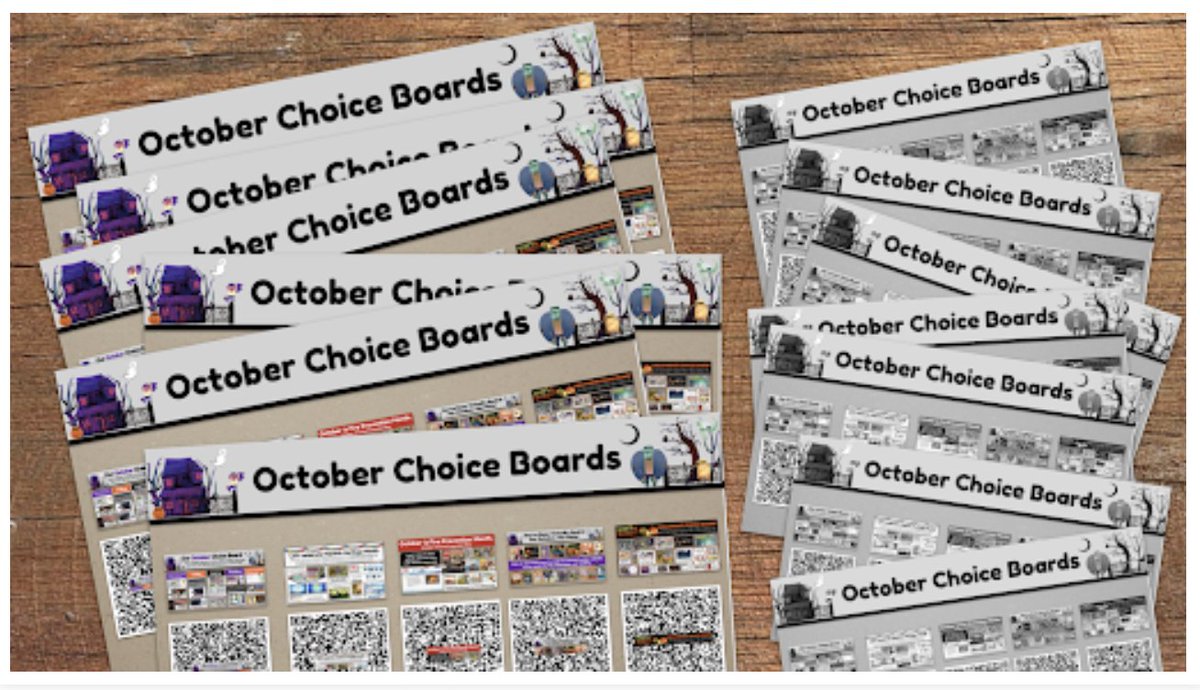 shannonmmiller's tweet image. Here is the October Choice Board poster, friends. 🥳
It makes it super easy to organize and share with your students and teachers. ❤️
Find it here ➡️ buff.ly/ZPl5y1H
#tlchat #futureready #futurereadylibs #edchat #edtech #ISTElib #libraries #librarians