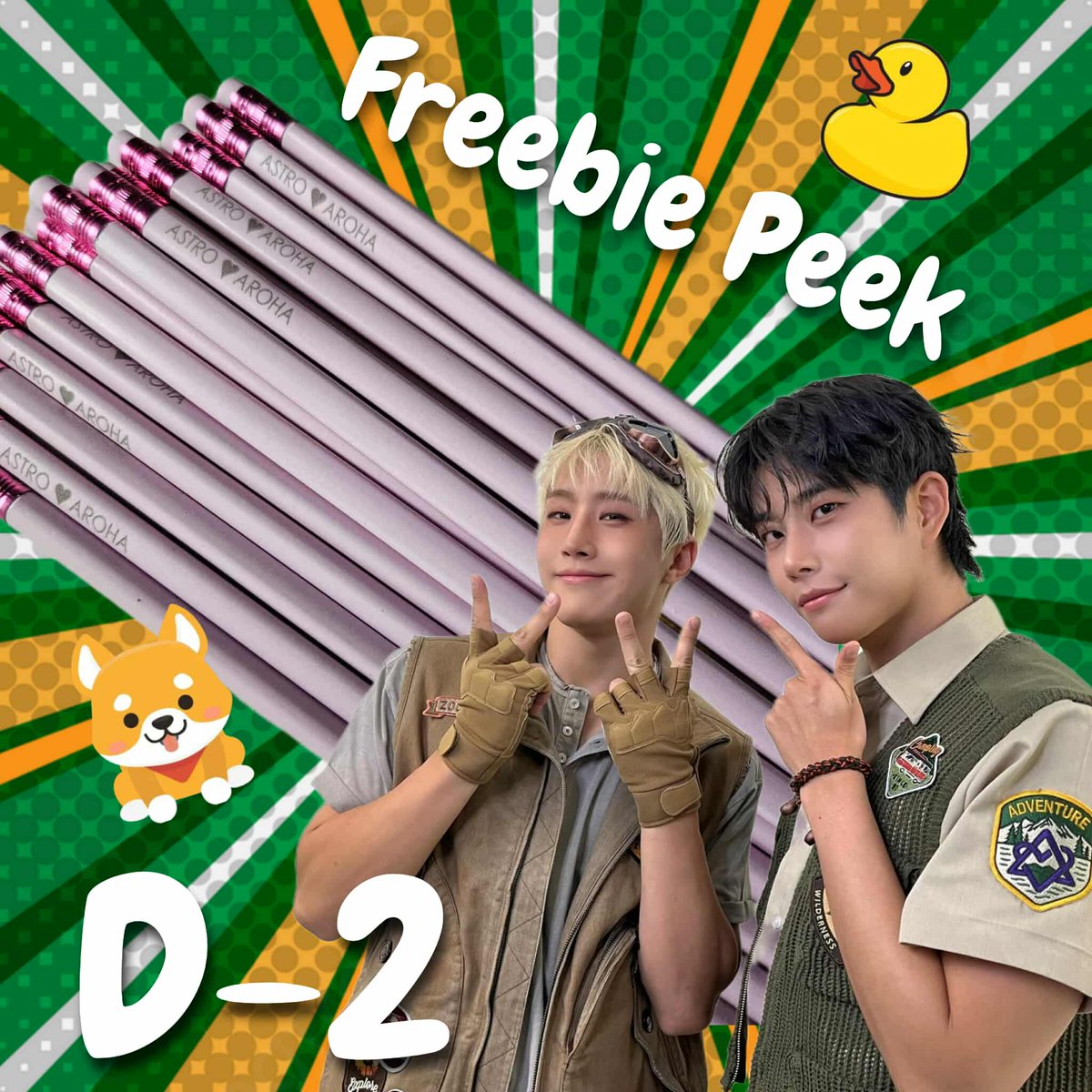 🎉D-2! You can have these Astro pencils too! See you! 💜✏️😁

#cAROHAstopover #RollTheDiceInManila #DICE #RollTheDice #Astro #Aroha #MJ #JINJIN #ArohaUnnies #ZOONIZINI