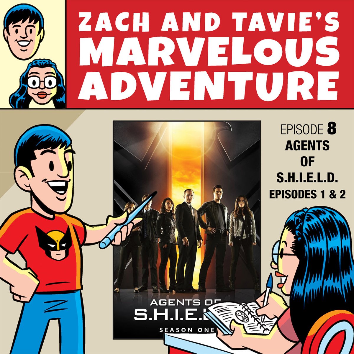 ZachTavieMarvel's tweet photo. EPISODE 8 IS AVAILABLE NOW!  We know it's a little later in the day than usual, but we still wanted to keep it on schedule.

This sure is a different one, as we turn our attention to the small screen for our first TV show, Agents Of SHIELD!  Check it out!

https://t.co/AeT2vCMxtD https://t.co/vsz6Mq1sGr