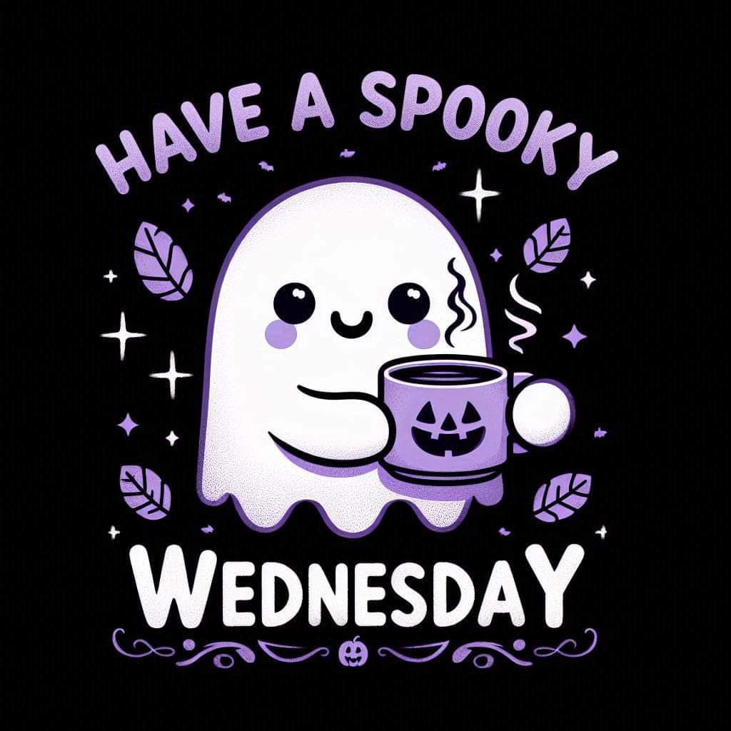 ScaryAllYear's tweet image. Rise and shine, ghouls! 👻 It&apos;s a #SpookyWednesday, perfect for a warm brew and some friendly haunts. Hope your day is boo-tiful and full of delightful thrills! What&apos;s in your favorite Halloween mug? ☕
#WednesdayVibes #HalloweenAllYear #GhostlyGoodness #CuteSpooky
