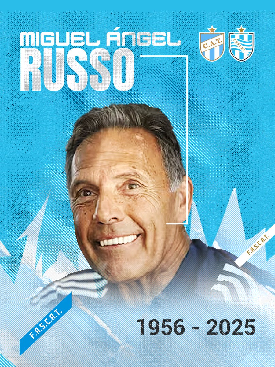 ⚫ FASCAT expresa su profundo pesar por el fallecimiento de Miguel Ángel Russo, un referente del fútbol argentino y un símbolo de compromiso, humildad y trabajo.

Acompañamos con respeto y afecto a su familia, amigos y seres queridos en este difícil momento.