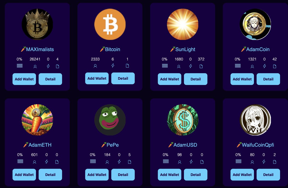 TiramisuWallet's tweet image. 🎨🥕big news : We are working on adding #RGB20 Assets onto Tiramisu where they will exist alongside #TaprootAssets