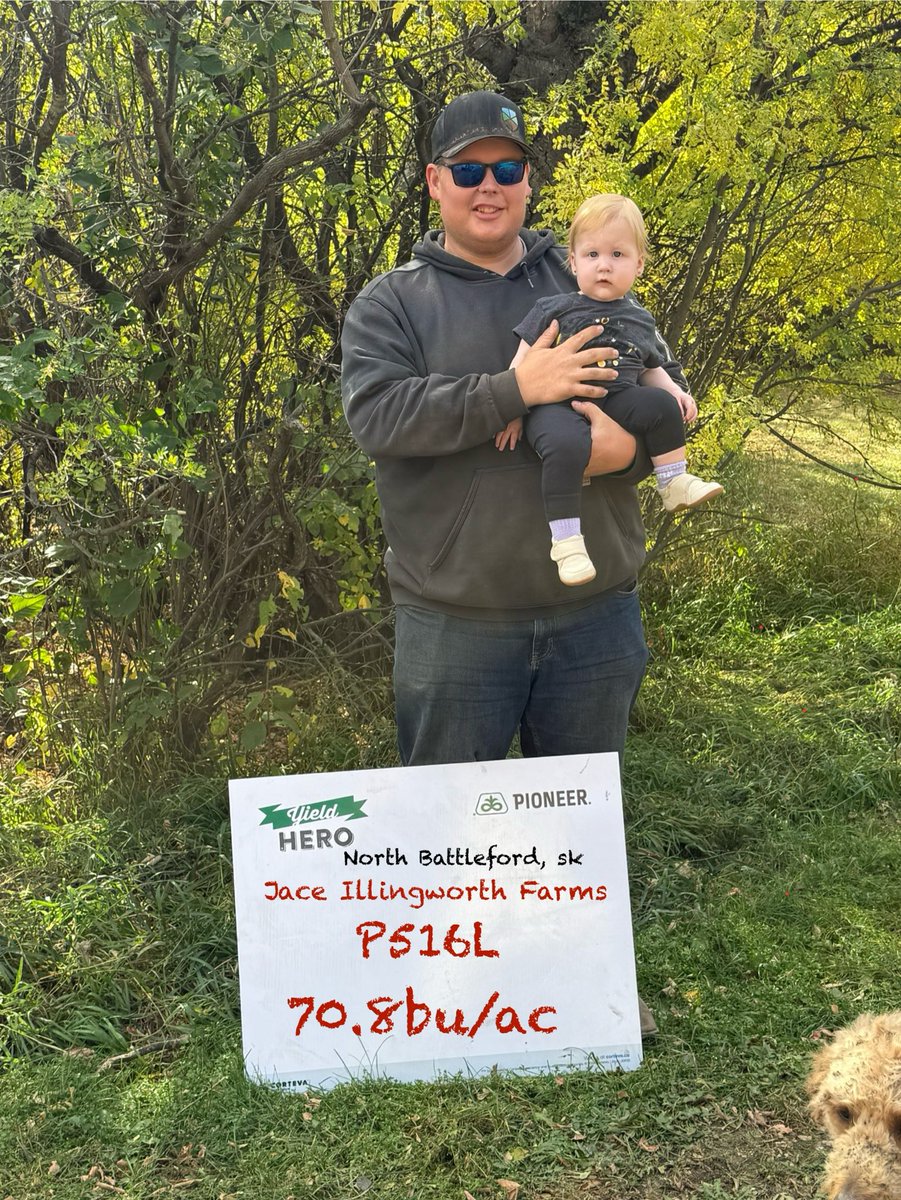 So happy for Jace and his new little family for the success they had this year on their farm.  #yieldhero25 <a href="/PioneerSeedsCA/">Pioneer Seeds Canada</a>