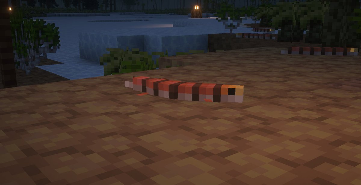 PrehistFaunaMod's tweet image. Here is Diablophis, a basal snake that still retained it&apos;s legs from the Morrison. Behind them are a new Morrison Salt Flats biome!

#minecraft #minecraftmodding #dinosaur