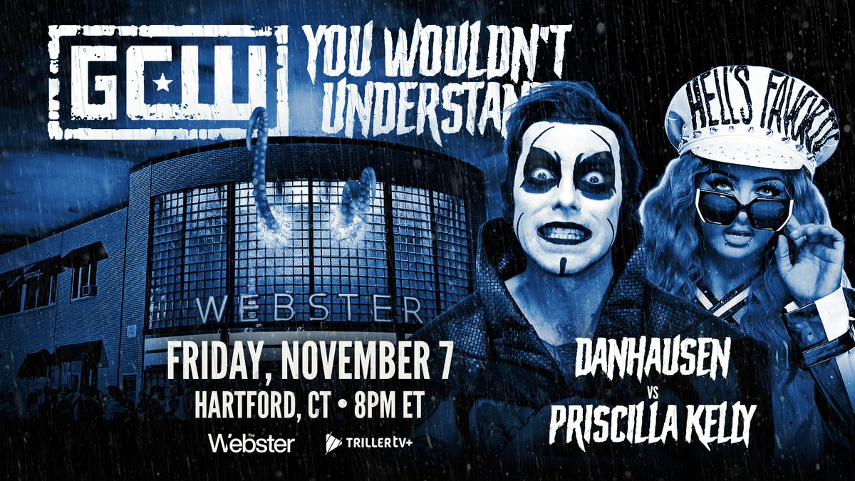 GCWrestling_'s tweet image. *HARTFORD UPDATE*

Just Signed:

*First Time Ever*

DANHAUSEN
vs
PRISCILLA KELLY

Plus:
Bear Bronson vs Ciclope
Shotzi Blackheart
Ricky Morton
Tremont
Atticus
Mathers
Effy
+more

Get Tix:
etix.com/ticket/p/32490…

Watch LIVE on @Triller_TV+
Fri 11/7 - 8pm
Hartford CT