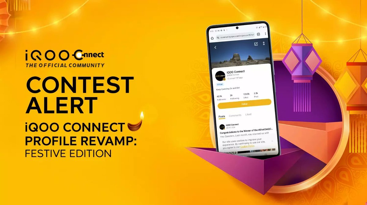 TechSAM009's tweet image. #ContestAlert | Design Your iQOO Connect Profile a Festive Makeover and Win 🎁🤩!
Know More: 
community.iqoo.com/in/thread/1136…
#iQOOCommunity
@IqooInd 
@nipunmarya 
@parakram_h