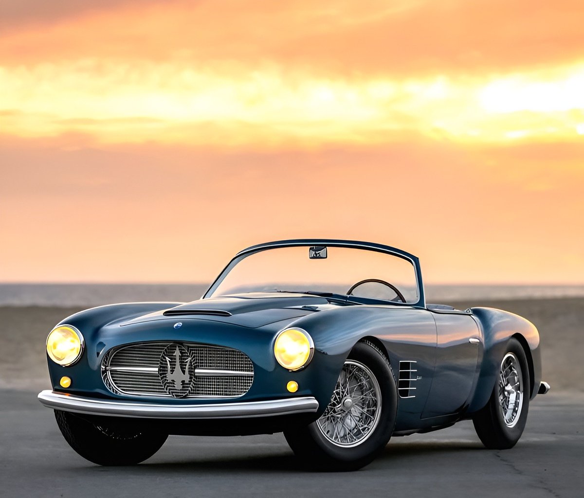 Retromania4ever's tweet image. 🟩⬜🟥 1955 #Maserati A6G #Spyder Zagato