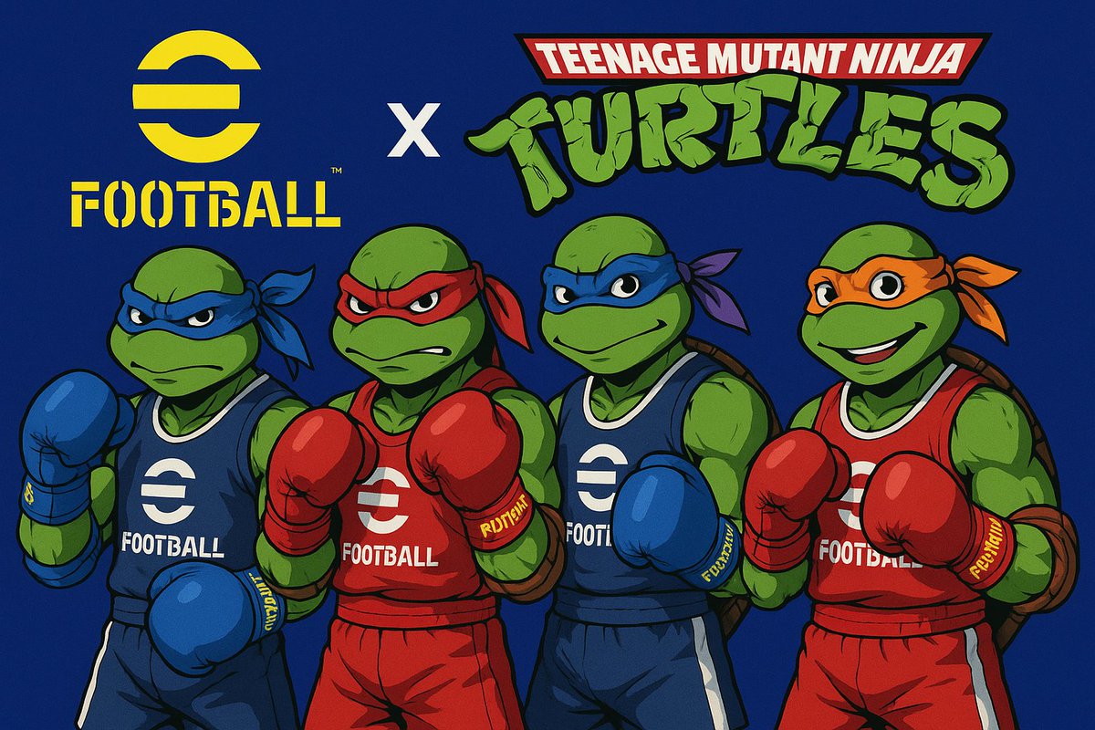 eFootballer___'s tweet photo. @play_eFootball A new partnership ?? Played with Donatello MBappé and Leonardo Doué to win a pizza-shaped card ? https://t.co/DoIZObAKkJ