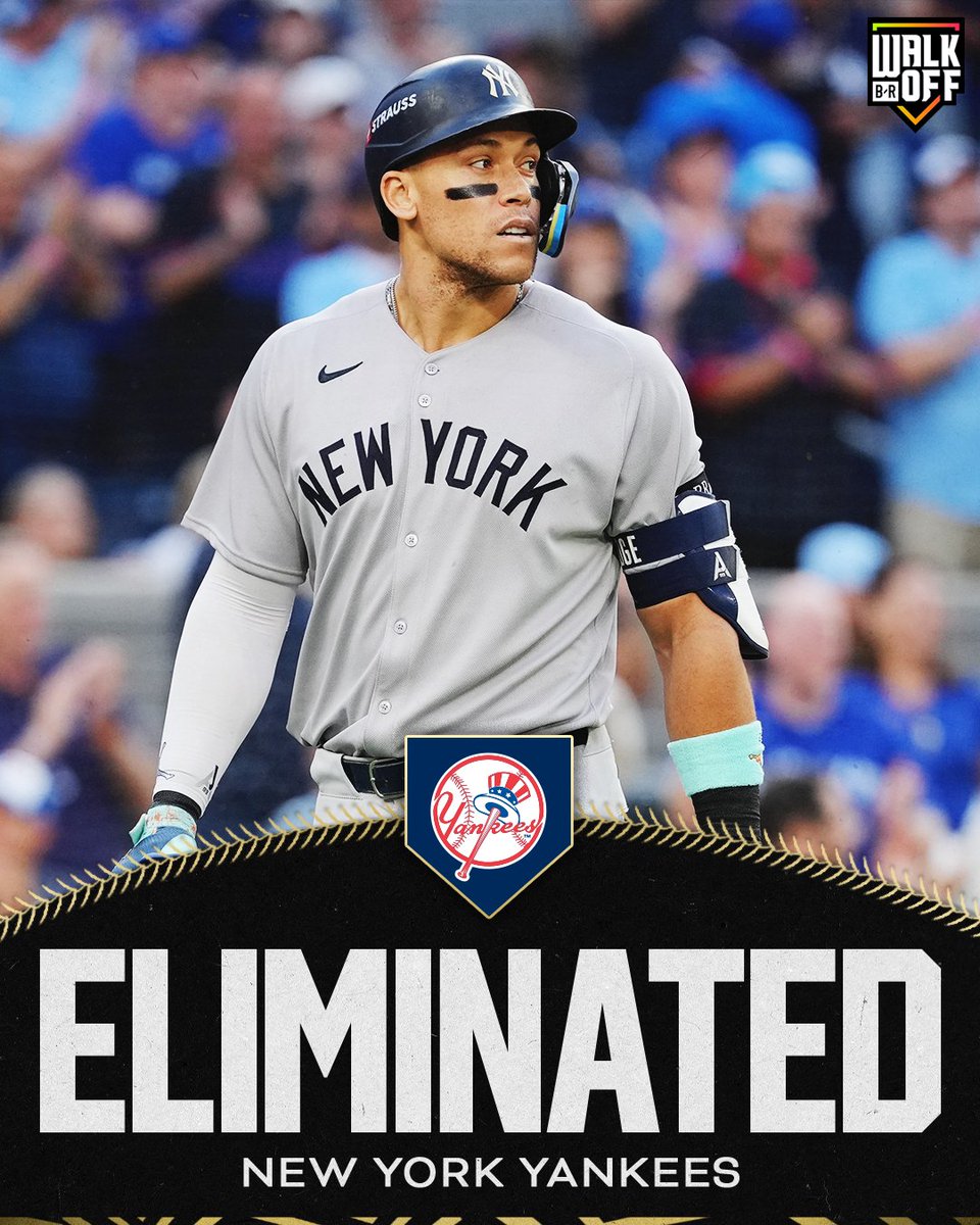 BRWalkoff's tweet photo. The Yankees have been eliminated from the postseason. https://t.co/ZOgNVxxMK5