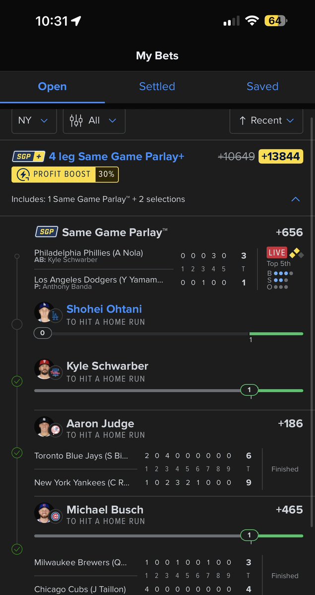 ImChristopherBC's tweet photo. @MLBHR @BetMGM I think I should cash out 🤨 https://t.co/HP0d9OnUQX