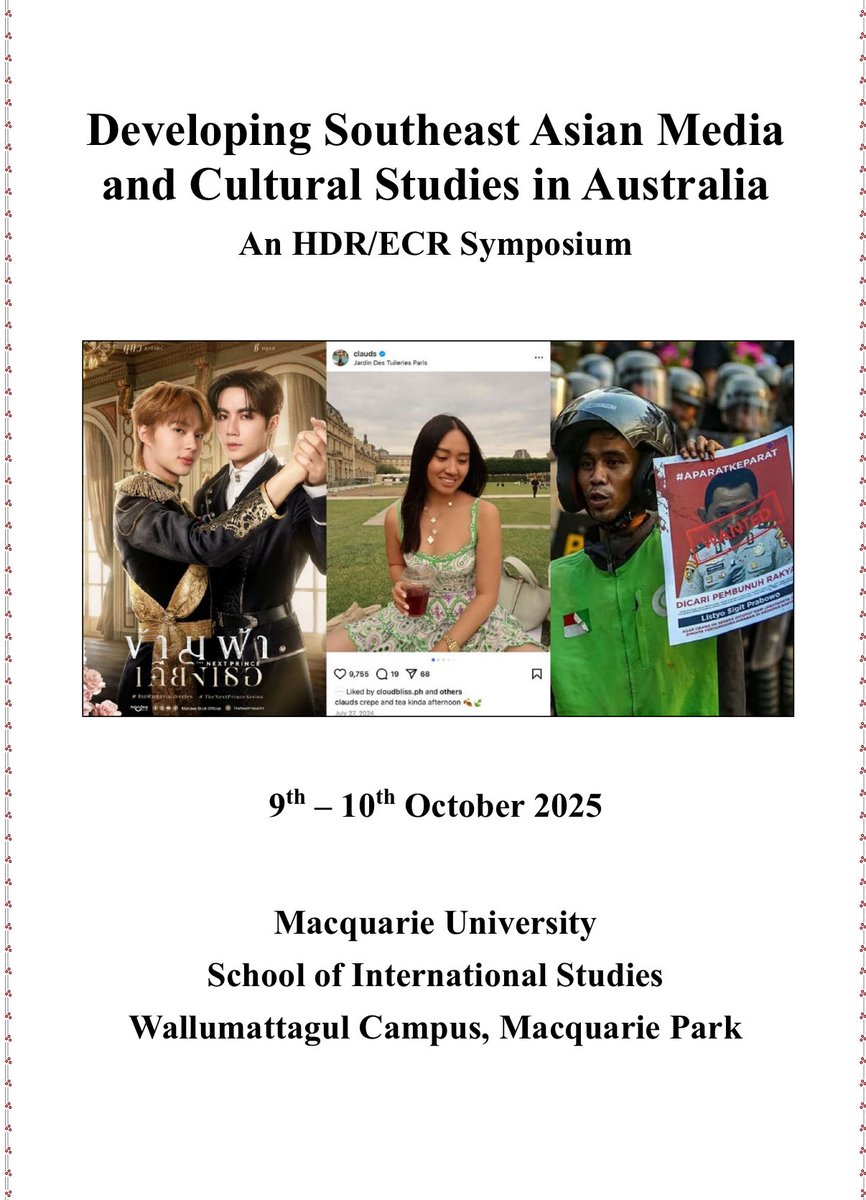 Off to Sydney to attend the symposium organised by <a href="/tbaudinette/">Dr Thomas Baudinette</a>, Dr Intan Paramaditha &amp; Dr Chavalin Svetanan. Tomorrow, I’ll deliver my keynote, “Flows and Frictions in Southeast Asian Media and Cultural Studies: A Critical Transnational Inquiry”. Looking forward! 💯🥂🙏