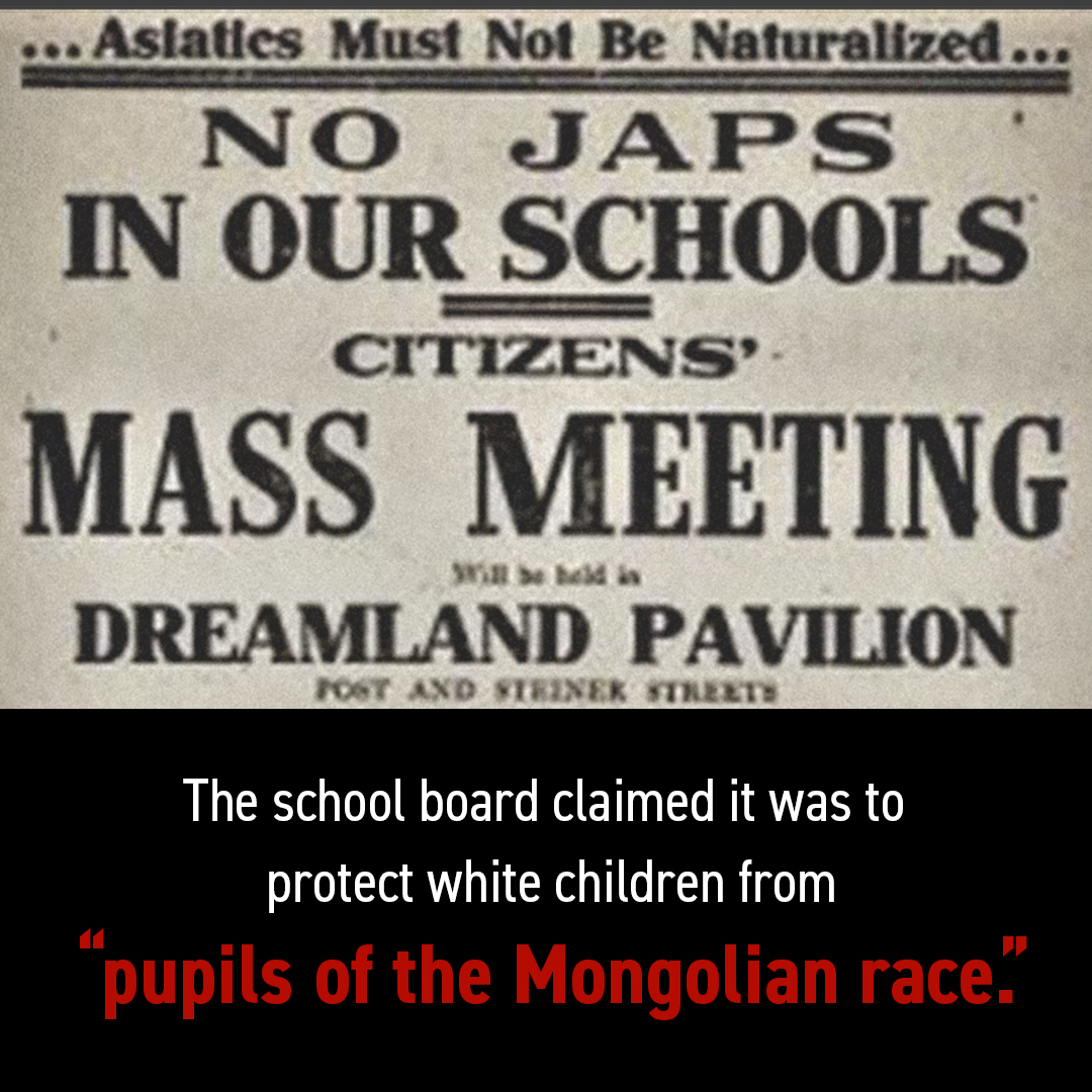 QAmericans442's tweet image. In 1906, San Francisco tried to force Japanese American children into a segregated school.
They said it was to protect white students.

Today, we call it what it was.

Learn more: quietamericans.com/oriental-school

#QuietAmericans #OnThisDay #AAPIHistory #JapaneseAmericanHistory…