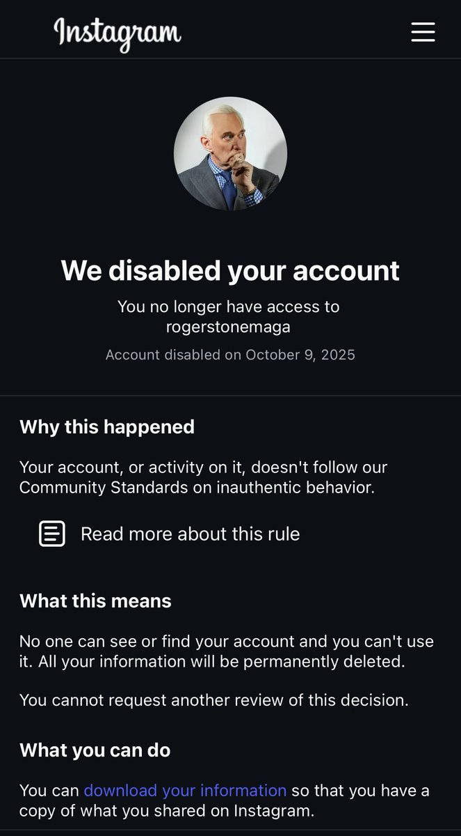 The beat goes on. I surely didn't violate Instagram's community standards. All I did was tell the truth. Censorship of conservatives and those who support Trump continues.