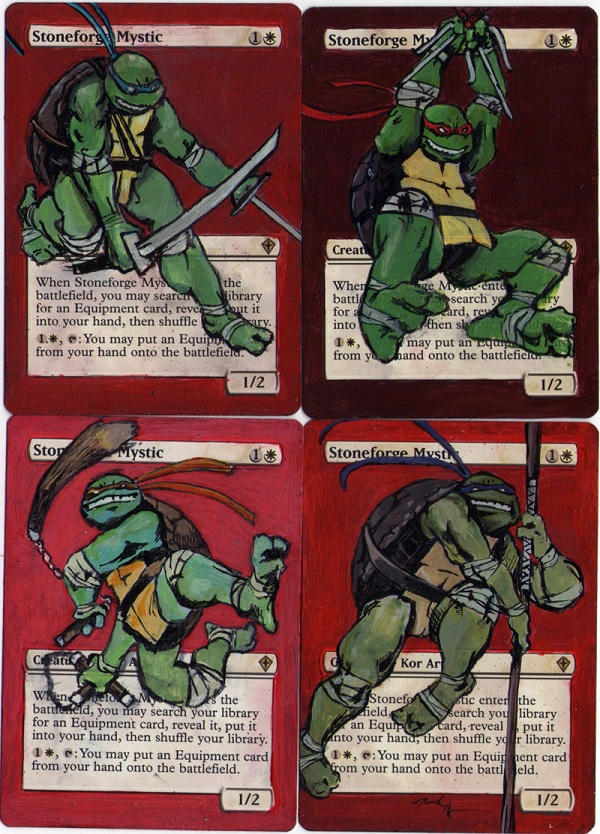 JJArnone's tweet photo. @TolarianCollege I've been playing with TMNT mtg cards for years. https://t.co/YvTgmSUlzY