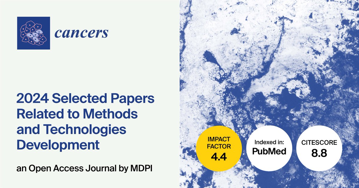 Cancers_MDPI's tweet image. 📢 Check out the 2024 Selected Papers Related to Methods and Technologies Development
🤗 Find more details here: mdpi.com/about/announce…
#CancersMDPI #OpenAccess 🔓 #Methods #Technologies Development