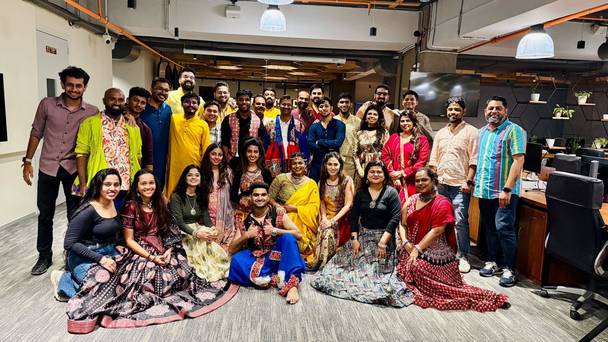 Contentstack's tweet image. This Navaratri, our offices in India came together to celebrate in full color and spirit. 🌈

Dressed in vibrant attire and festive energy, our teams showcased the creativity &amp;amp; connection that define Contentstack.

Here’s to more colorful moments!

#navaratri #lifeatcontentstack
