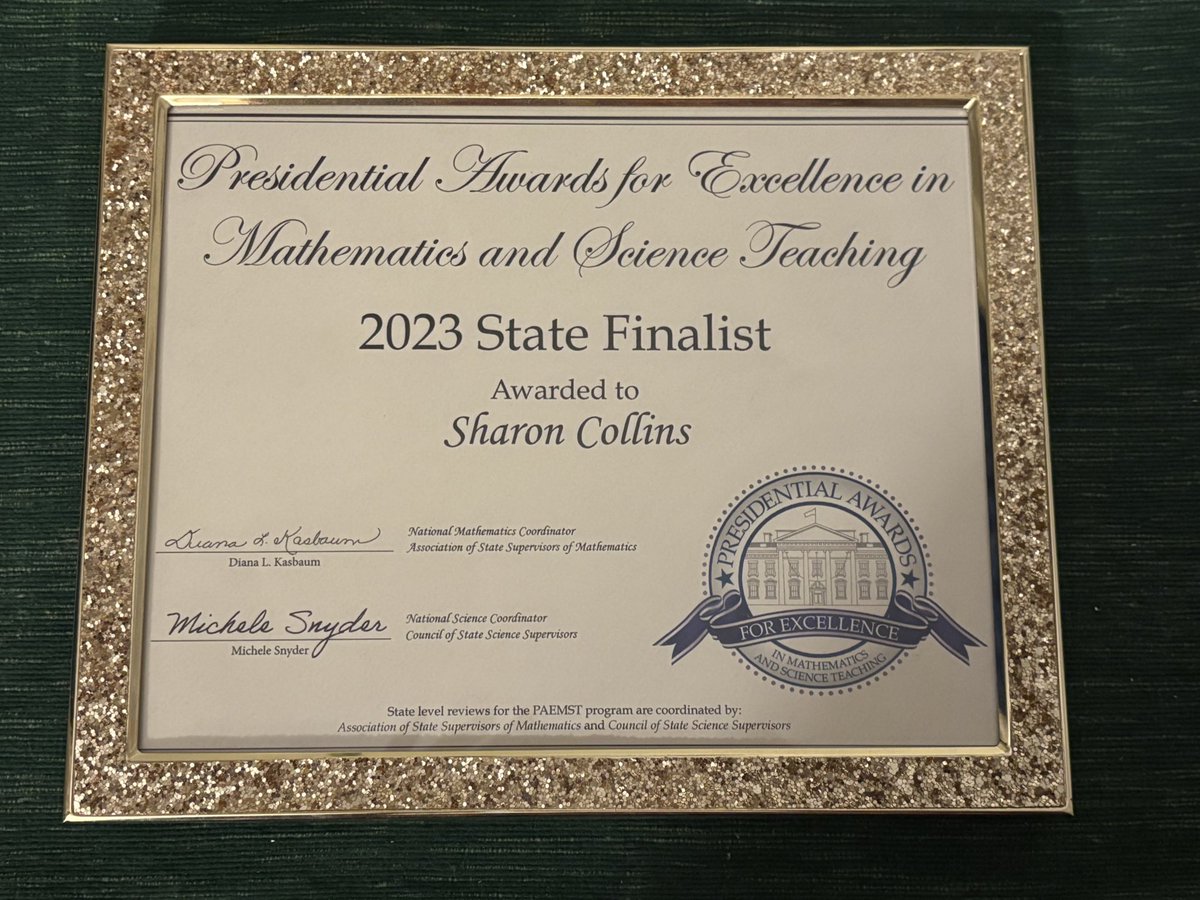 Sharon Collins, PAEMST tweet media