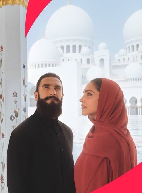 AnObserversView's tweet image. The difference is stark. Mosques have strict rules about the dress code and etiquette and even doing a paid promotion for Abu Dhabi, actors Ranveer and Deepika adhered to it whereas Zohran Mamdani who needs Hindu votes in America is doing it as per his convenience and is allowed…