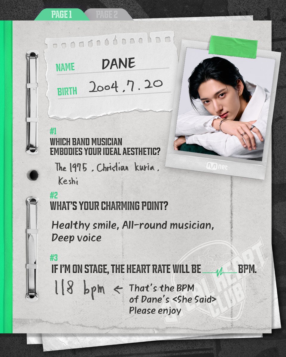 MnetKR's tweet photo. [#스틸하트클럽] Self Profile : 𝑮𝒆𝒕 𝒕𝒐 𝑲𝒏𝒐𝒘｜𝑩𝒂𝒔𝒔🎼

밴드 추구미부터 심장을 훔칠 나만의 무기까지.
𝐀𝐥𝐥 𝐀𝐛𝐨𝐮𝐭 #데인 🔍 

🔗More information on Instagram @mnet_band

글로벌 밴드 메이킹 서바이벌
<스틸하트클럽>
2025. 10. 21(화) 밤 10시 첫 방송

-
[#STEALHEARTCLUB] Self Profile : 𝑮𝒆𝒕 𝒕𝒐 𝑲𝒏𝒐𝒘｜𝑩𝒂𝒔𝒔🎼

From the Ideal Aesthetic pursued in a Band 
To the Secret Weapon that steals the Audience's Heart.
𝐀𝐥𝐥 𝐀𝐛𝐨𝐮𝐭 #DANE 🔍

🔗More information on Instagram @mnet_band

Global Band Making Survival
<STEAL HEART CLUB>
Premieres on October 21, 2025 (Tue) at 10 PM KST

#스틸하트클럽 #stealheartclub #스하클 #shc #밴드 #band #서바이벌 #엠넷 #Mnet