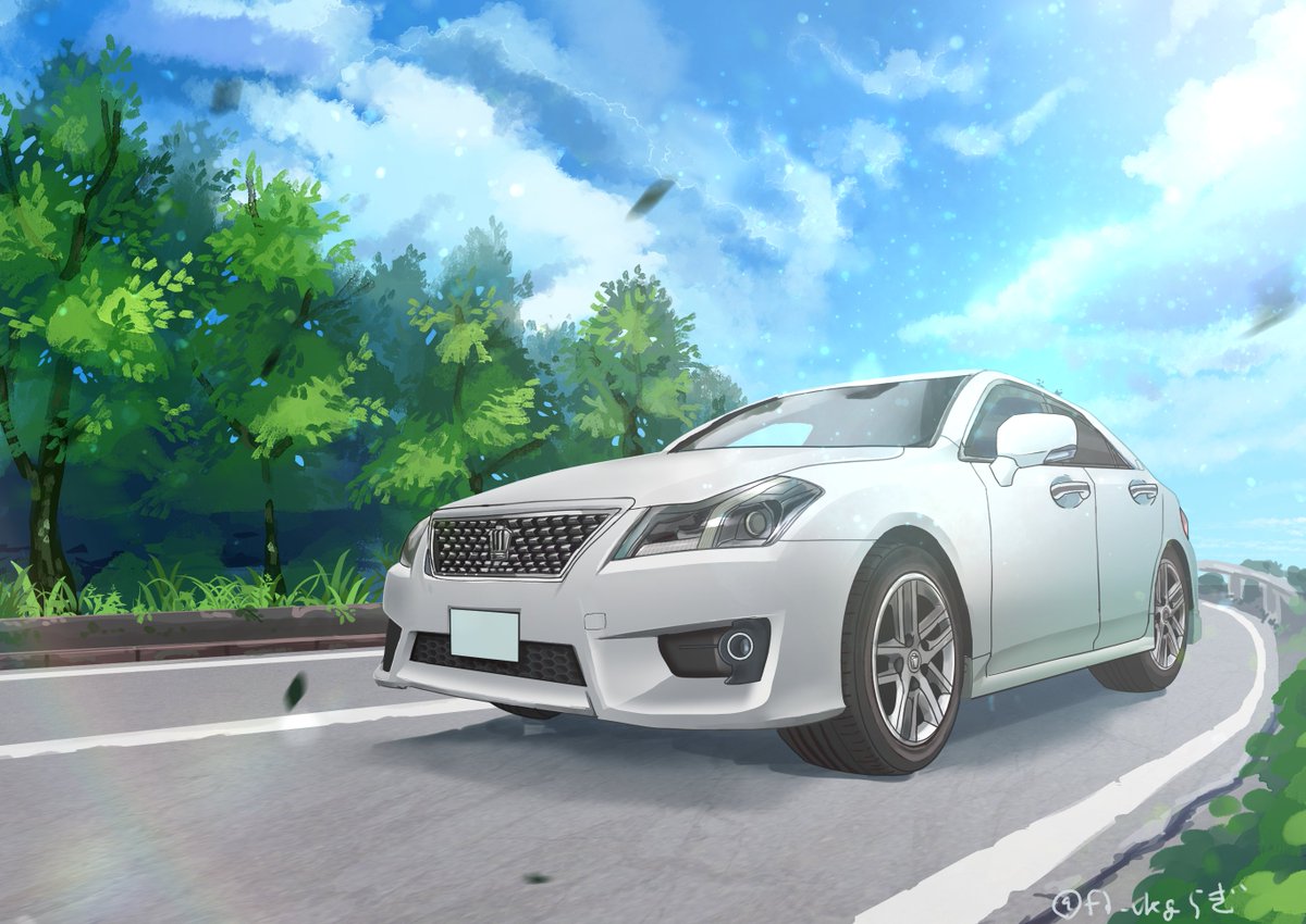 以前Skebで描いた車×ドラゴン　車だけも描いてます