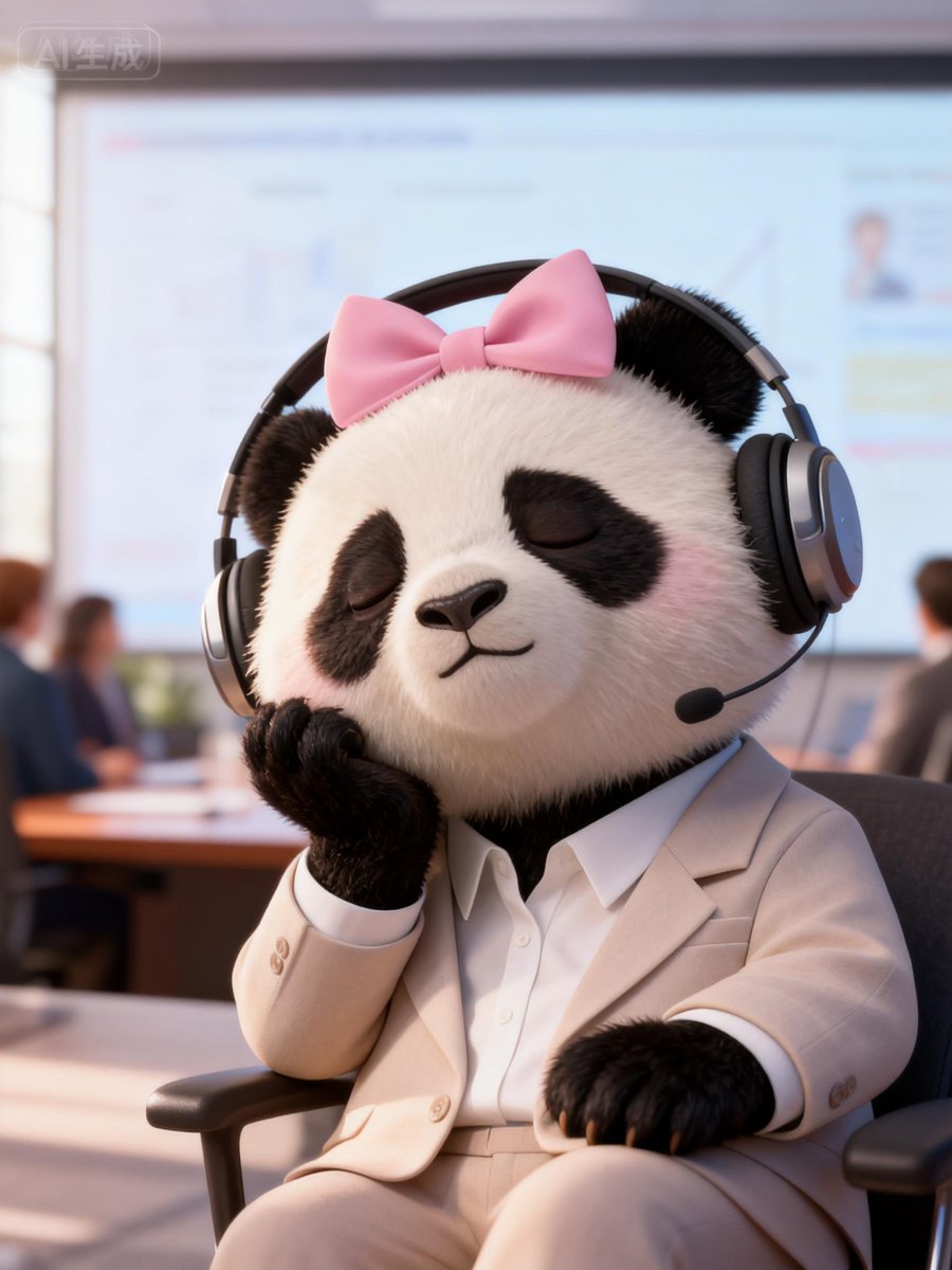 tan_hua18069's tweet photo. ๐ Another meeting that could have been an email.
Huahuaโs focus level: ๐ Zzz... ๐ค
#OfficePanda #PostHolidaySlump #AIArt #CuteArt https://t.co/YwuAHaT2ei