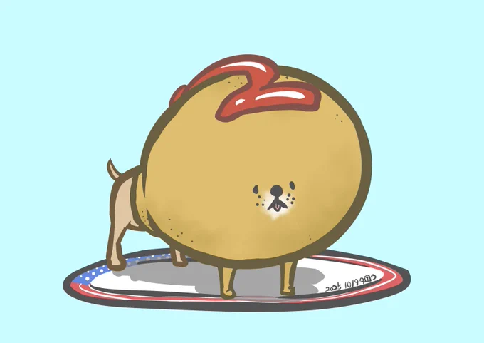 10/9 わんわんお #アメリカンドッグの日