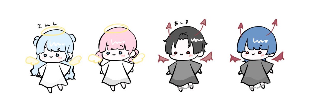 4___m_'s tweet photo. てんしとあくま 量産

1人┊ ￥100-

😇必要😈
髪型
髪色
目の色
てんしorあくま
服の色

ヘッダー加工承ります！！

DMにてお待ちしております！！

#有償依頼 #量産依頼 #量産イラスト #イラスト依頼 https://t.co/ELd99Wnu2C