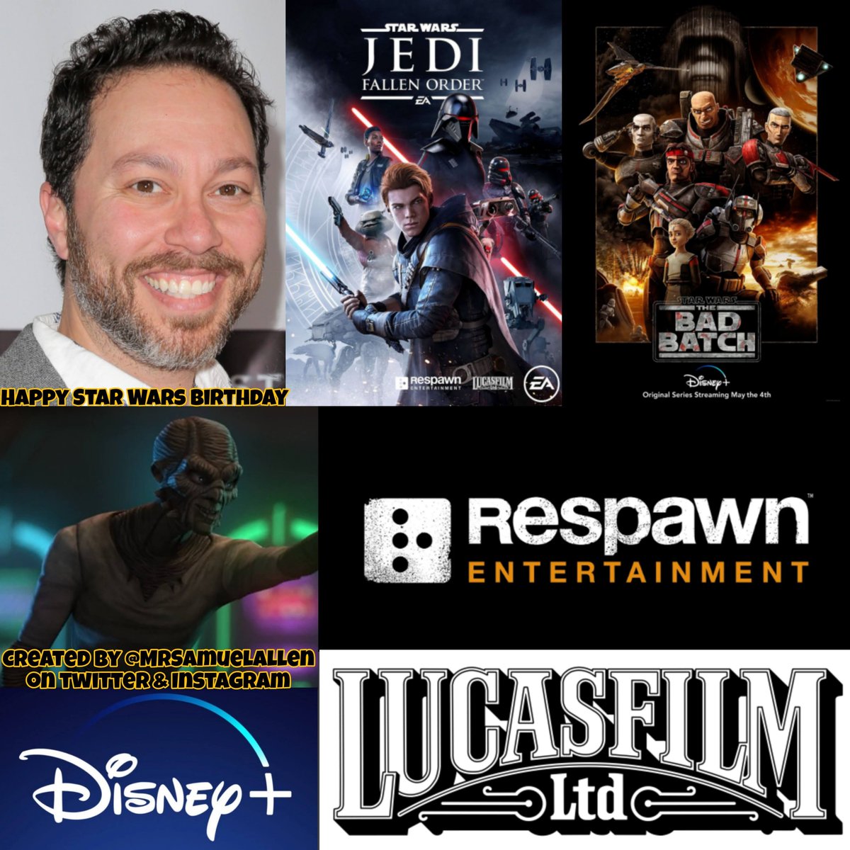 MrSamuelAllen's tweet image. Happy Birthday
to @samriegel, he played a voice role for video game #StarWarsJediFallenOrder,
Ketch in #StarWarsTheBadBatch &amp;amp; additional voices in video game
#StarWarsJediSurvivor. May he have a good one.