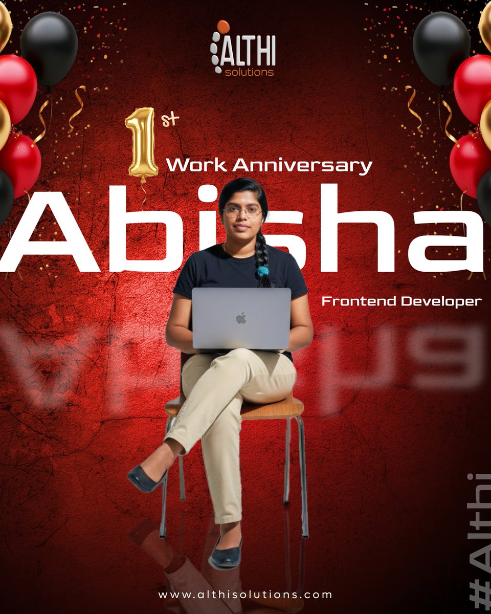 AlthiSolutions's tweet image. One year of turning ideas into interactive experiences! Cheers to your 1st work anniversary 🎉
#frontenddeveloper #webdeveloper #uideveloper #frontendengineer #webdesign #webdevelopment #codelife #codingjourney #developerlife #webdev #workanniversary #1yearwithus #oneyear