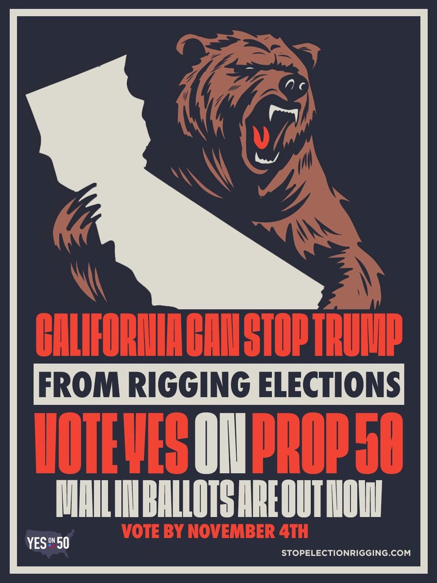 battydiva's tweet image. Vote yes on Prop 50! #voteyeson50 #fucktrump