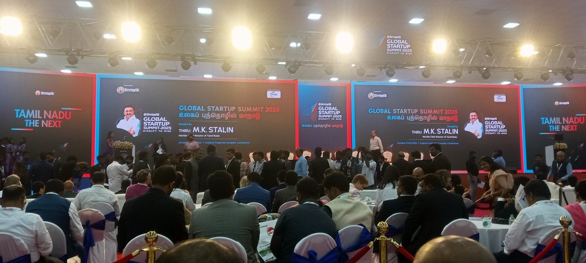 I am in Coimbatore now
Global startup summit-2025 event 
<a href="/TheStartupTN/">StartupTN</a> 
#startup  #TamilNadu
