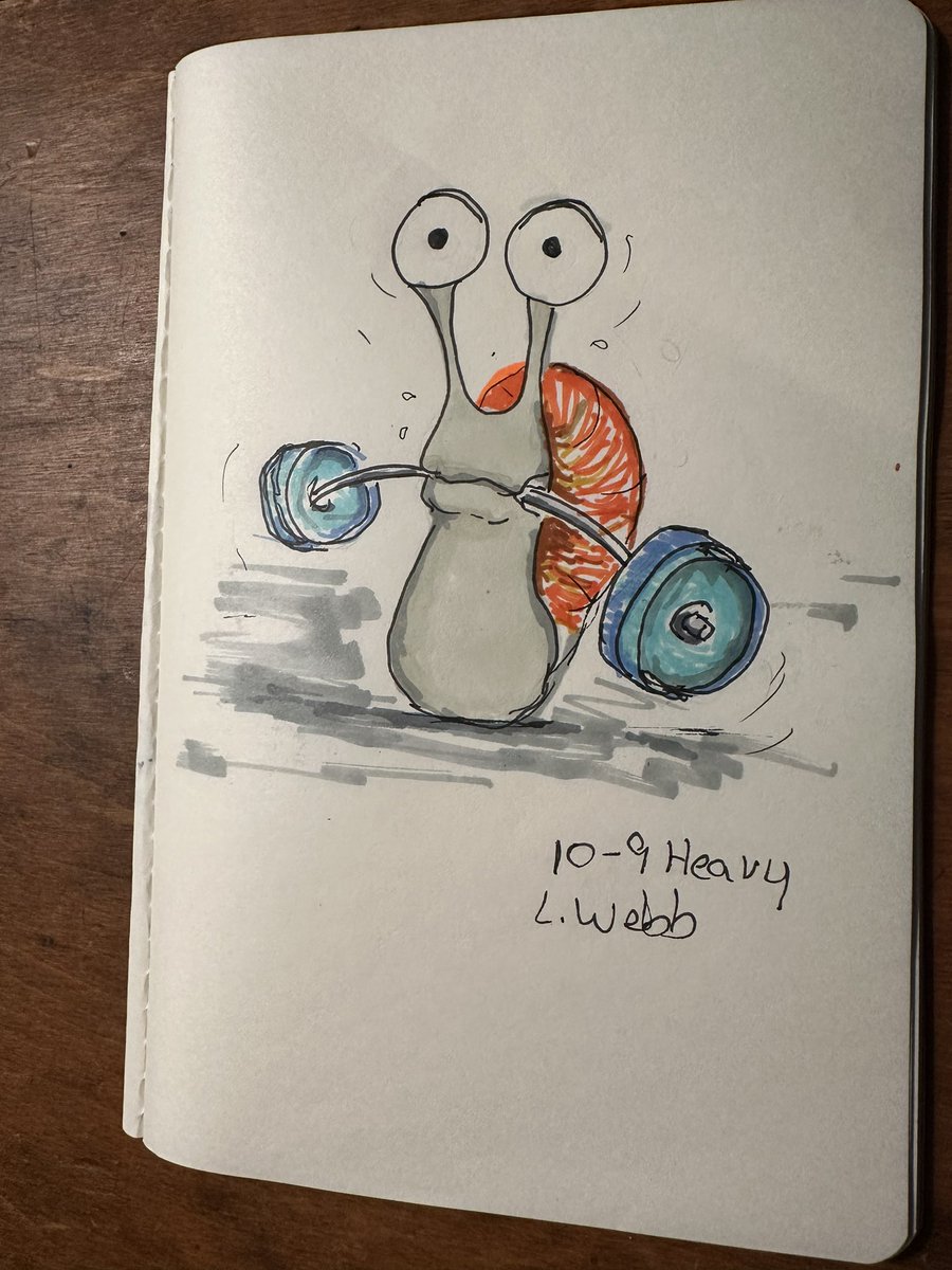 MLWebb's tweet image. #inktober2025 Day 9: Heavy
He’s trying to work off that huge sundae!