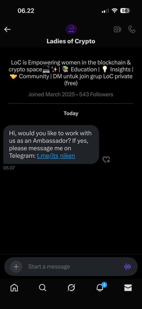 <a href="/ladiesofcrypto_/">Ladies of Crypto</a> X account is HACKED!

Don’t click any links, we’re working on recovery. Official info only via team accounts <a href="/0xnikenken/">Niken𐙚</a> <a href="/hyoora11_/">Hyoora 🌻</a> <a href="/katescaeis/">Kate ✧</a> <a href="/CrypCat_/">CrypCat | The Quant Philosopher</a> 

Stay safe fam!💜