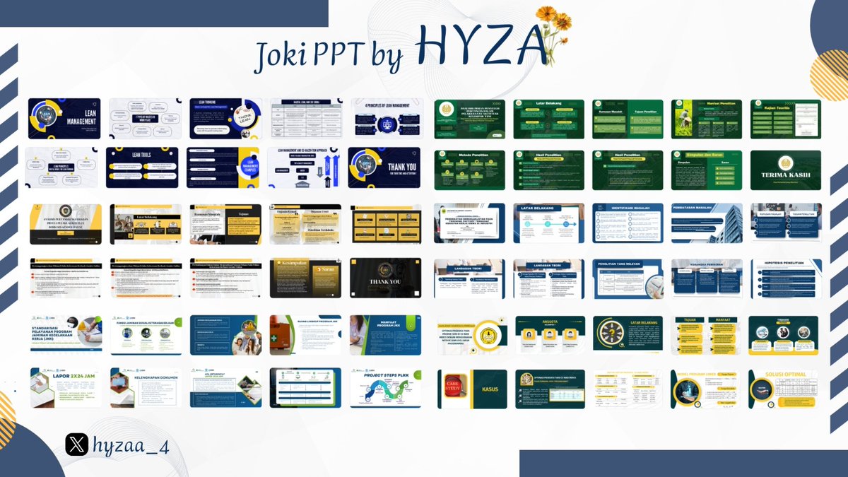 Bikin PPT sempro/sidang bikin pusing?
Jokiin aja di hyza🥰
Tenang aja joki di sini dijamin aman&amp;trusted, testimoni ada di pinned☝️
Fee start 3k/slide😍🌟
Yuk segera amankan slot🫶
#jokitugas #zonauang️