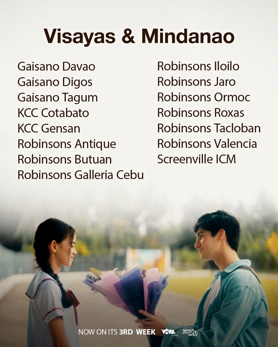 VIVA_Films's tweet photo. Don't miss #MinamahalMovie in cinemas! 

Watch #Minamahal100BulaklakParaKayLuna Now on its 3rd Week!

#AndresMuhlach #AshtineOlviga https://t.co/kbsV1vBHBW
