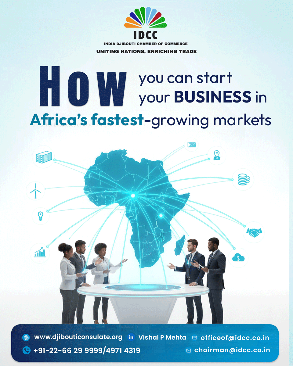 idccoffice's tweet photo. Africa is the world’s fastest-growing consumer market, and Djibouti sits at the center of its trade corridors

Expand beyond borders with IDCC

chairman@idcc.co.in | https://t.co/LQeXnOimLh

+22 6629 9999 / 49714319

[Africa, consumer market, trade corridors, global growth] https://t.co/tMFZmO5gnU