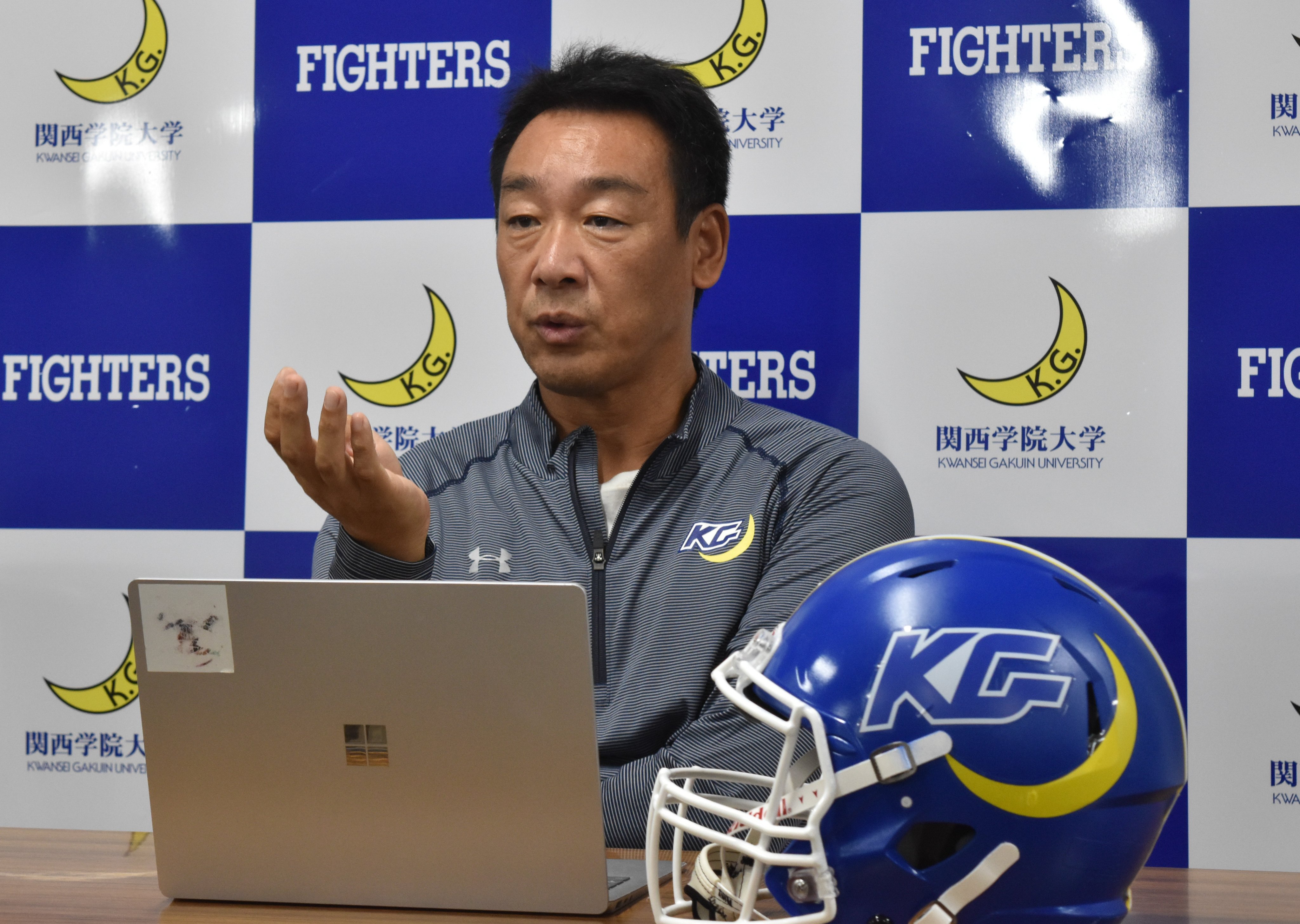 Ｗ*0様 アメフト関西学院大学Fightersファイターズ実使用試合ヘルメット logo_helmet_200x200.jpg
