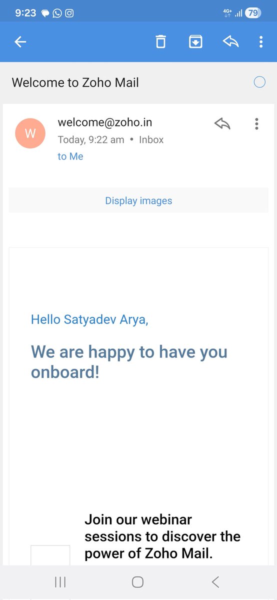 satyadev_ary's tweet image. Finally i have downloaded #zohomail for future purposes .....  Its very promishing and gives bharitya emotions.