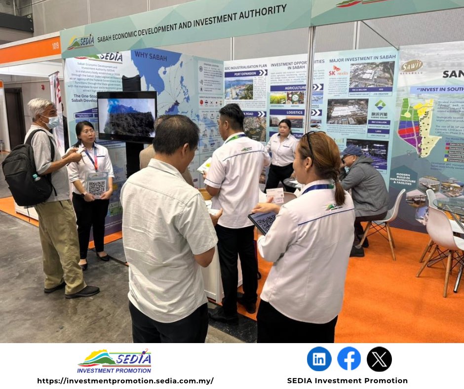 SEDIAIPofficial's tweet photo. We're still here; it's Day 2.

SEDIA participation together with Sawit Kinabalu Sandakan Industrial Park (SKSIP) in the Selangor Investment and Industrial Park Expo (SPARK) https://t.co/5IuoBGaD3s