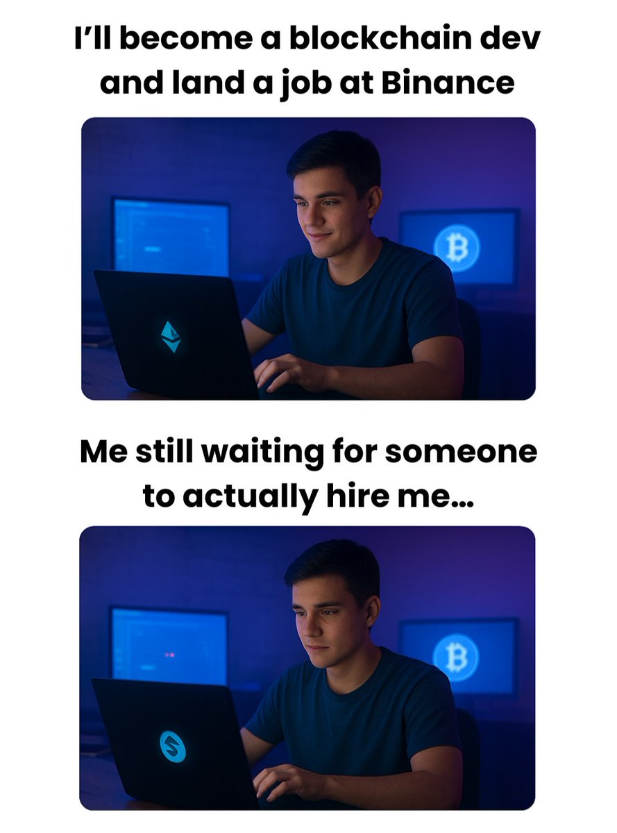 var_meta's tweet photo. We’ve all been there 😭

#web3 #blockchain #AI #memecoin #meme #unemployment #JobMatching https://t.co/noHWJvbQJb
