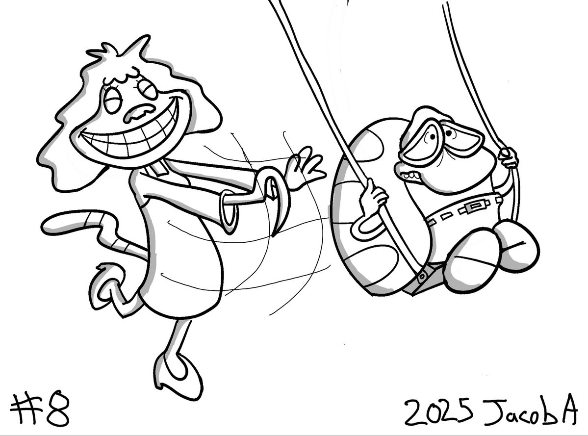 bigredjakey's tweet image. Day 8 of #Toontober #nickelodeon #rockosmodernlife #filbert #drhutchison