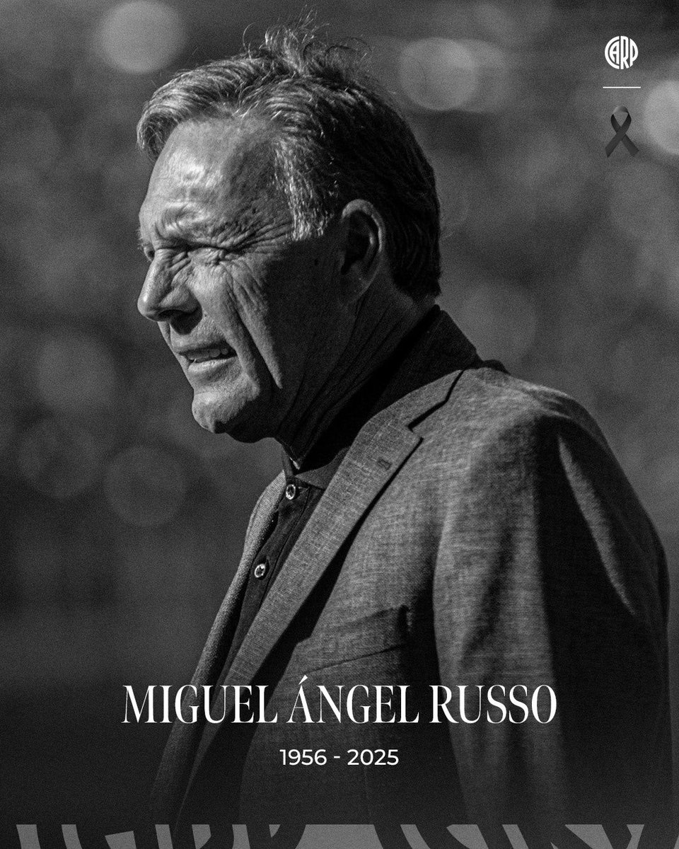 <a href="/HonorRiverPlate/">Honor Riverplatense</a> lamenta profundamente el fallecimiento de Miguel Ángel Russo, una persona de extensa trayectoria, muy querida y respetada por todos en el fútbol argentino.

Un verdadero luchador de la vida y gran profesional. Enviamos nuestras sentidas condolencias a su familia.