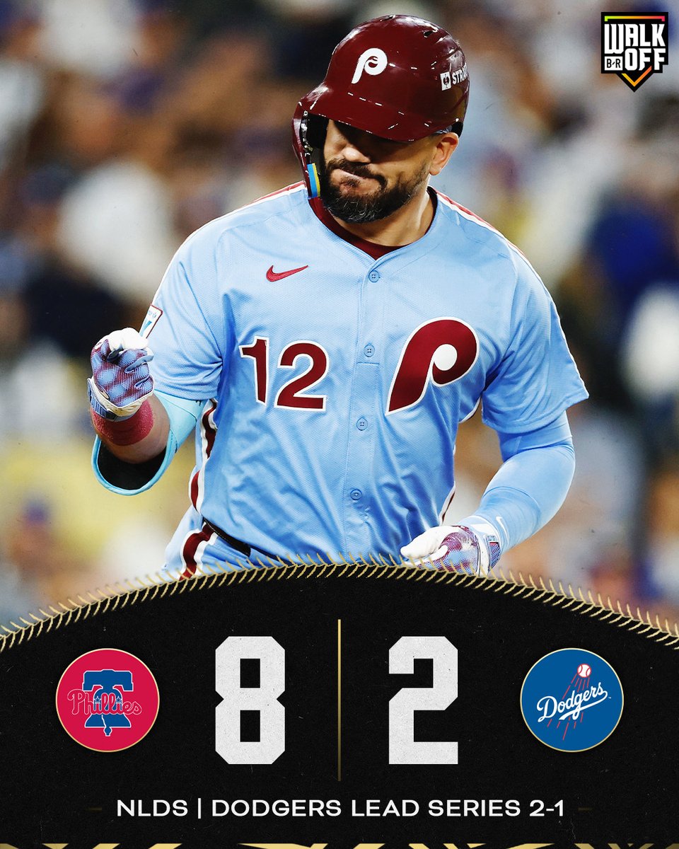 BRWalkoff's tweet image. THE PHILLIES WIN BIG IN LA AND FORCE A GAME 4 🔔