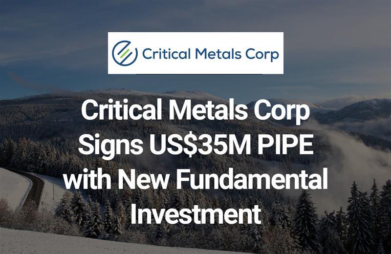TheAssay's tweet image. Critical Metals (@CriticalMet) Signs US$35M PIPE with New Fundamental Investment

Read more here: hubs.la/Q03MTzyM0

#NASDAQ #CRML