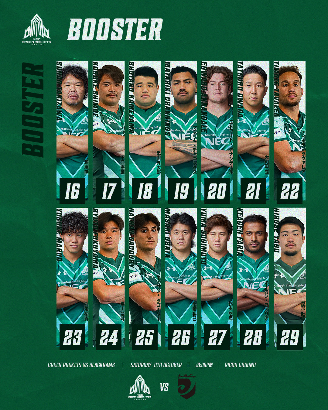 NECグリーンロケッツ東葛 /NEC GREEN ROCKETS TOKATSU