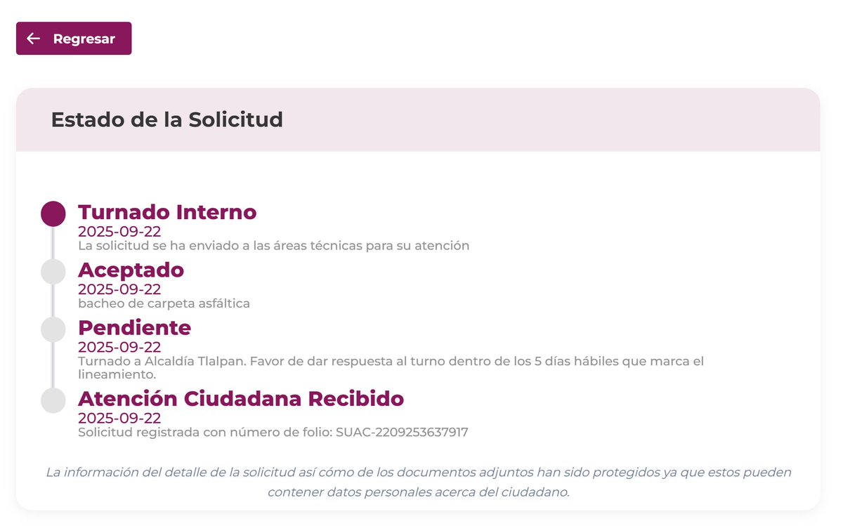 icpalacios's tweet photo. @CESACT @TlalpanAl @LaSEMOVI @SOBSECDMX @SSC_CDMX @TransitoCdMx La solicitud se hizo el 22 de septiembre, llevamos 16 días, y los baches siguen exactamente igual, incluso cada vez más grandes. Cuándo van a hacer algo?  Pésima respuesta por parte del gobierno @Claudiashein @ClaraBrugadaM @Gabyosoriohdz https://t.co/MTpfmyX0u4