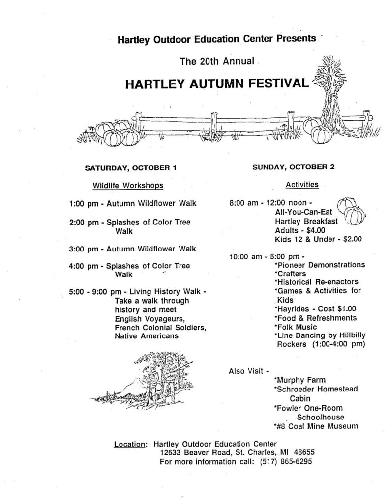 Hartley has a long tradition of festivals, and we’re excited to bring it back this Saturday, October 11, from 10 AM–4 PM — rain or shine! Take a look at some of our past event schedules. #TBT #HartleyOEC